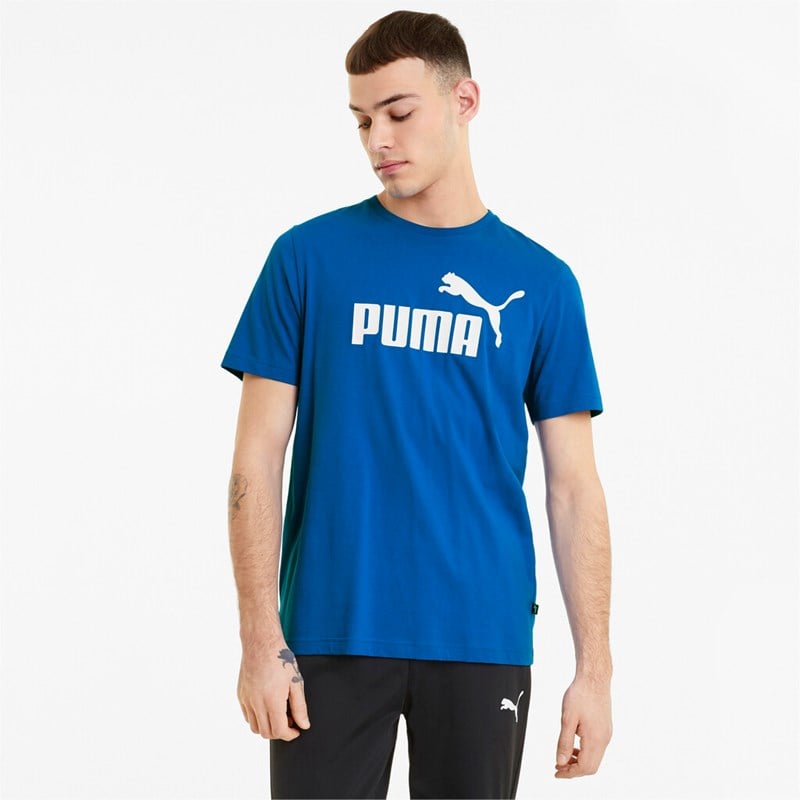 

Мужская футболка Essentials с логотипом Puma, синий