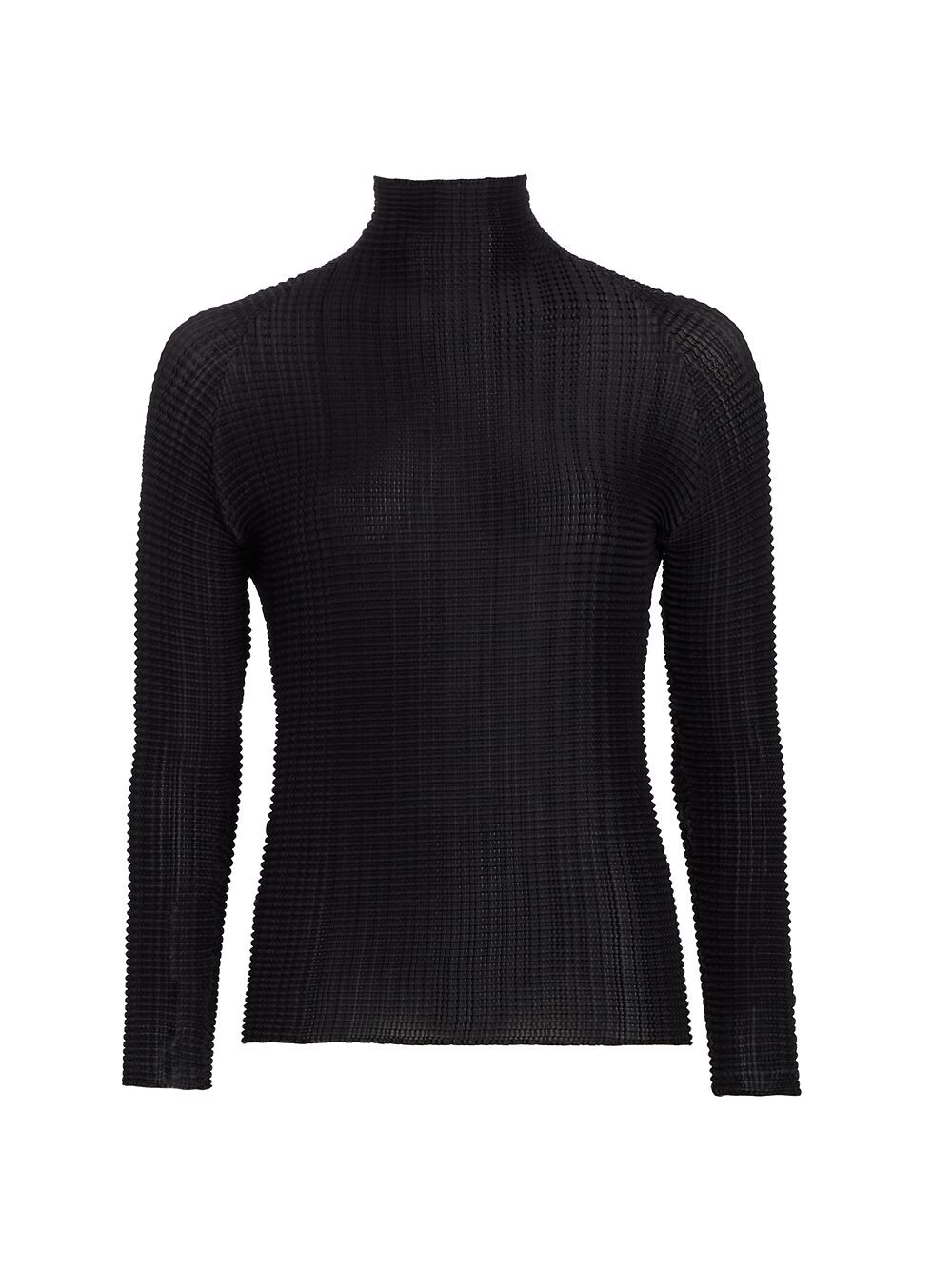 

Шерстяной топ со складками Issey Miyake, черный
