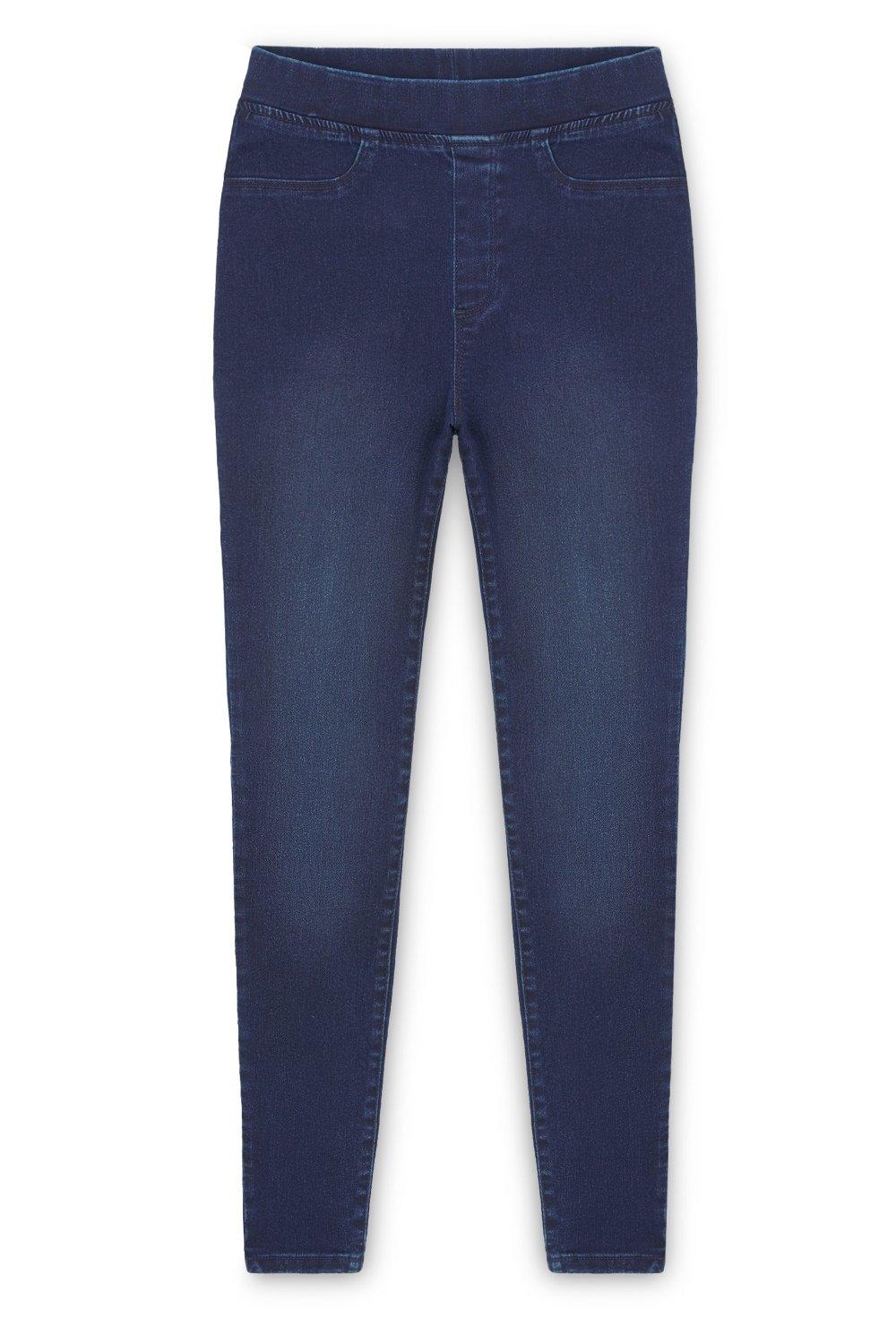 Эластичные джеггинсы с эластичной резинкой на талии CityComfort, синий женские джинсы джинсы для мамы джинсы с высокой талией женские эластичные джинсы большого размера эластичные джинсы женские потертые дж