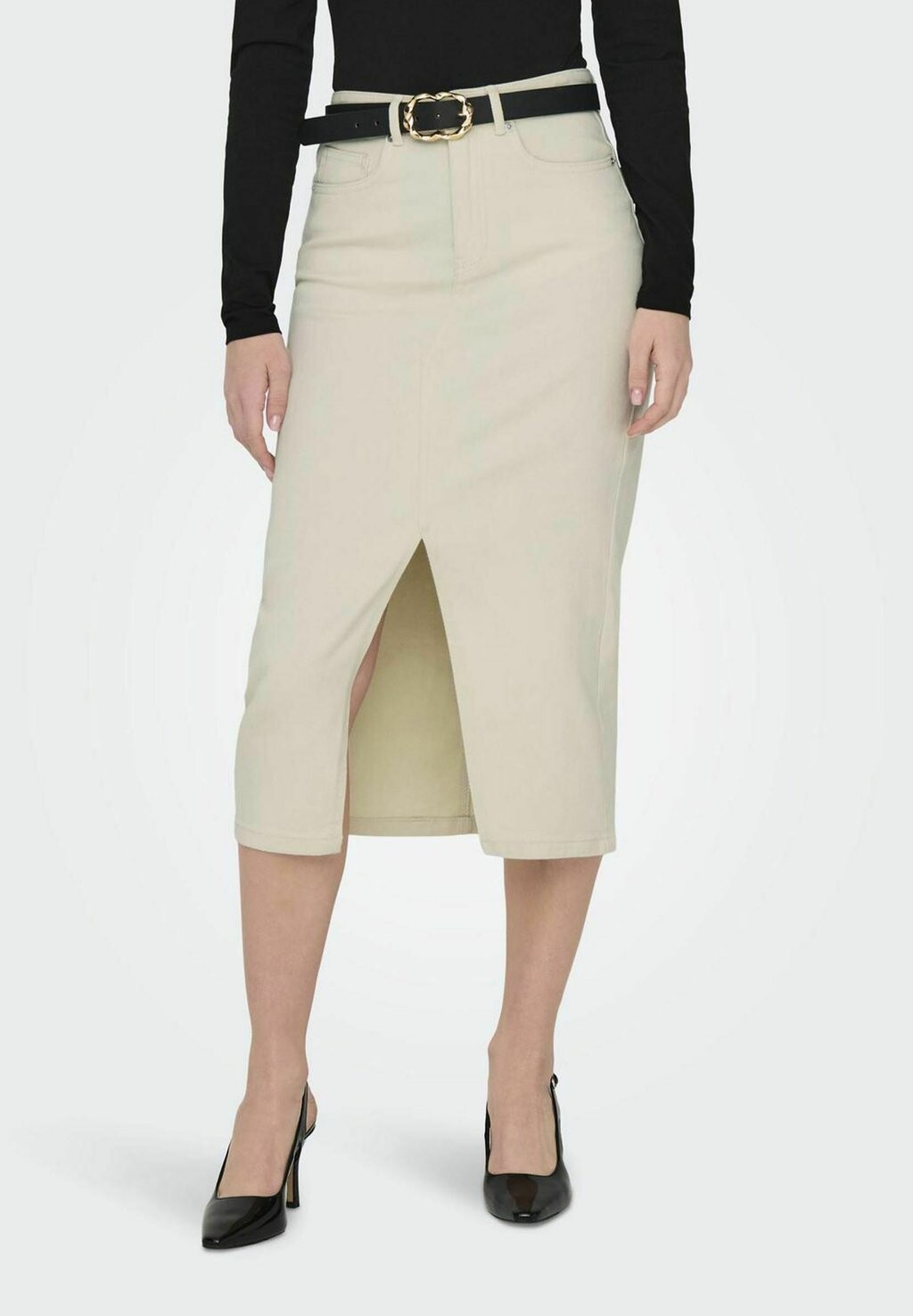 

Юбка-карандаш ONLSIRI FRONT SLIT ONLY, цвет ecru