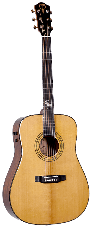 Акустическая гитара Teton STS200ENT Dreadnought Spruce Top Mahogany Back/Sides 6-String Acoustic-Electric Guitar акустическая гитара takamine p3mc acoustic electric guitar cedar top sapele back and sides mahogany neck beautiful