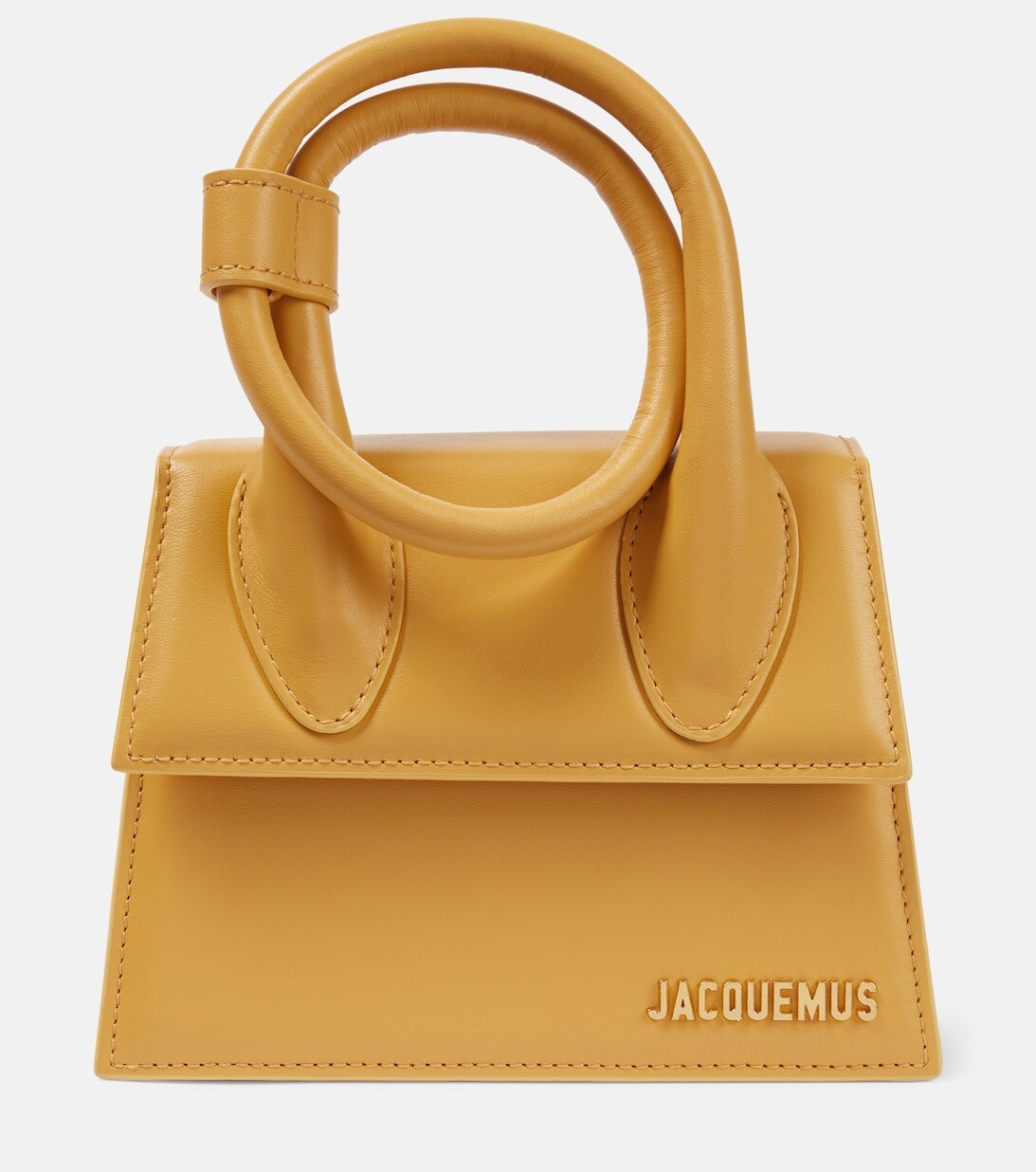 

Кожаная сумка-тоут Le Chiquito Noeud Jacquemus, желтый