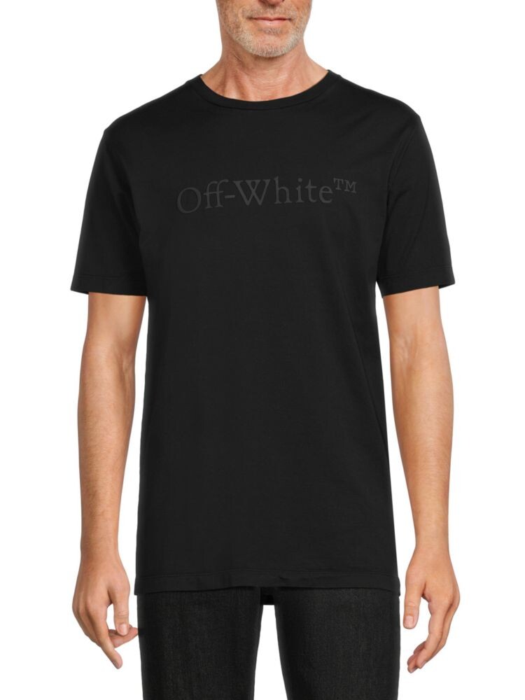 

Футболка узкого кроя с логотипом Bookish Laund Off-White, черный