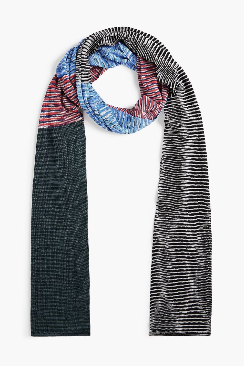 

Шарф связанный крючком космической окраски MISSONI, черный