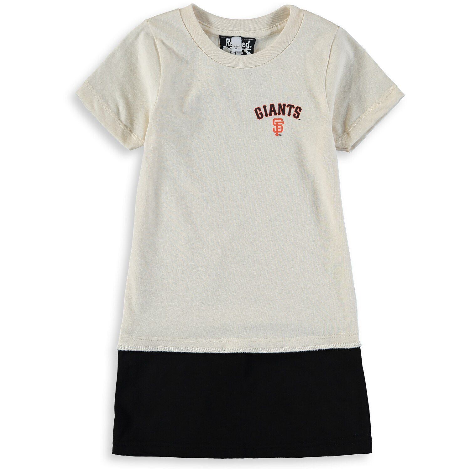 

Кремовое платье-футболка San Francisco Giants для девочек для малышей Refried Apparel Unbranded