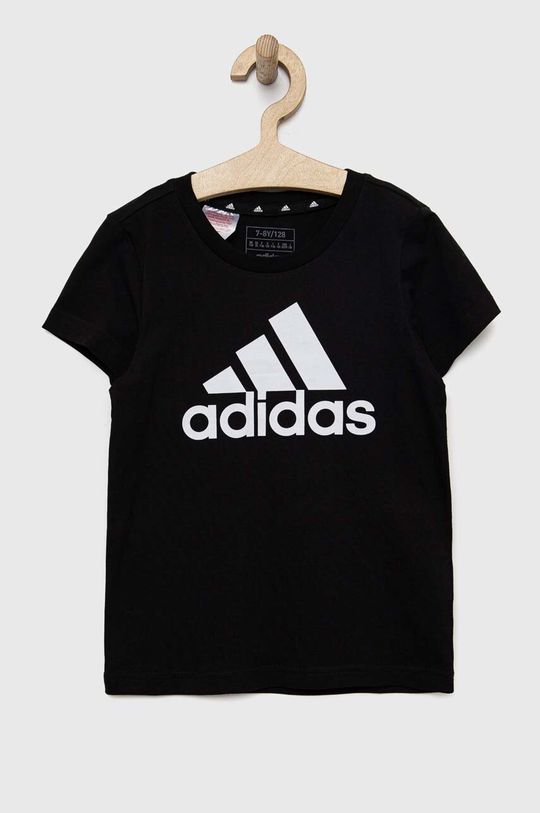 Детская хлопковая футболка G BL adidas, черный детская хлопковая футболка adidas lk bl co белый