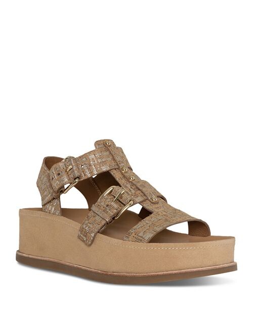 

Женские шлепанцы на платформе с пряжками без шнуровки Donald Pliner, цвет Tan/Beige