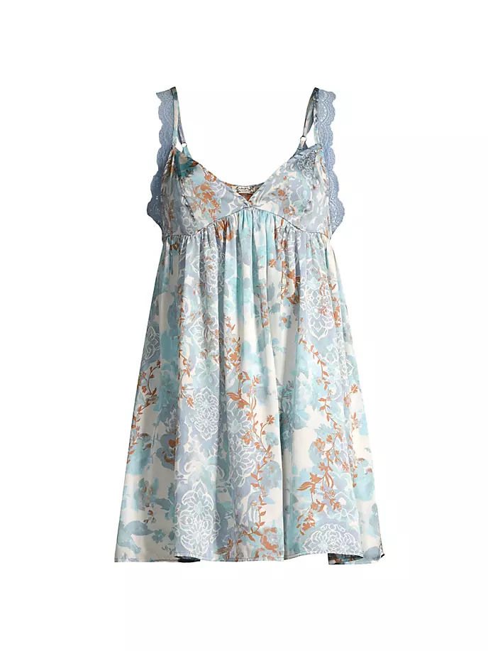 

Мини-платье Misty Mornings с кружевной отделкой Free People, цвет cloudy blue combo