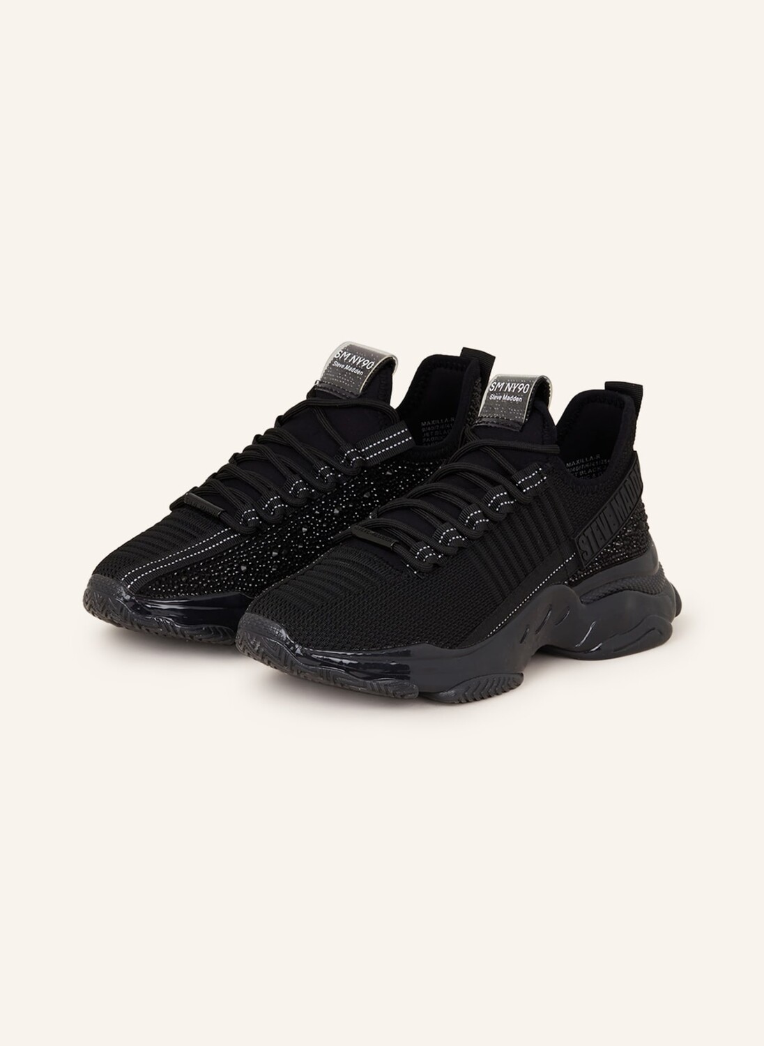 

Кроссовки STEVE MADDEN MAXILLA mit Schmucksteinen, черный