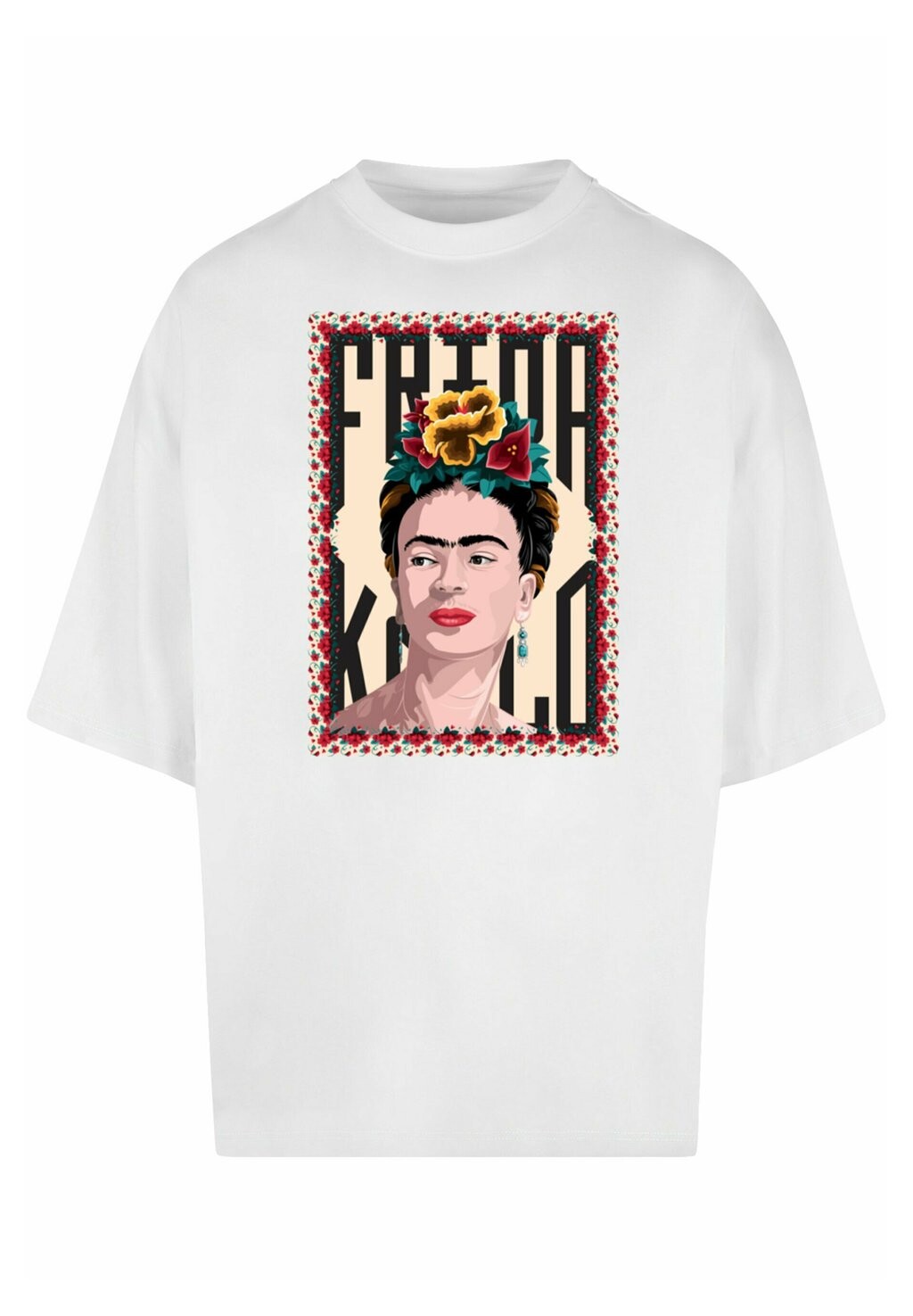 

Футболка с принтом FRIDA KAHLO FRAME ONE HUGE TEE Merchcode, цвет white