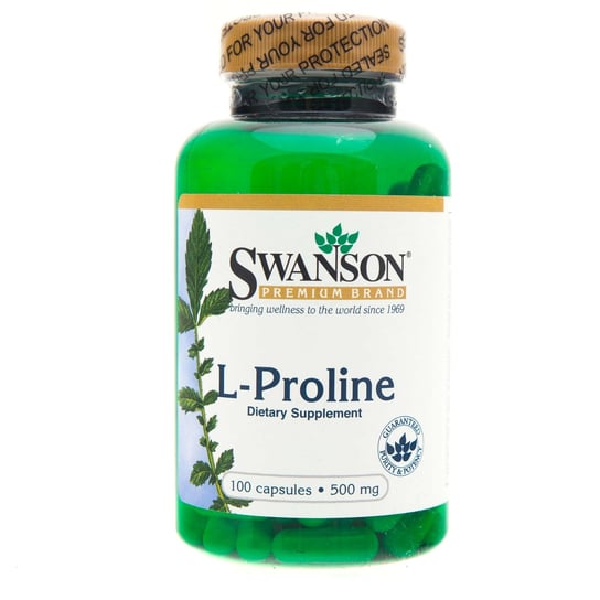 swanson l пролин 500 мг 100 капсул Биологически активная добавка L-Пролин Swanson, 500 мг, 100 капсул