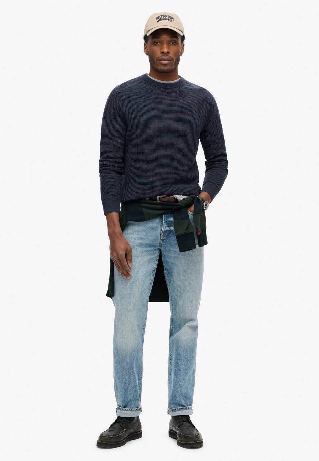 

Джемпер TEXTURED CREW Superdry, синий