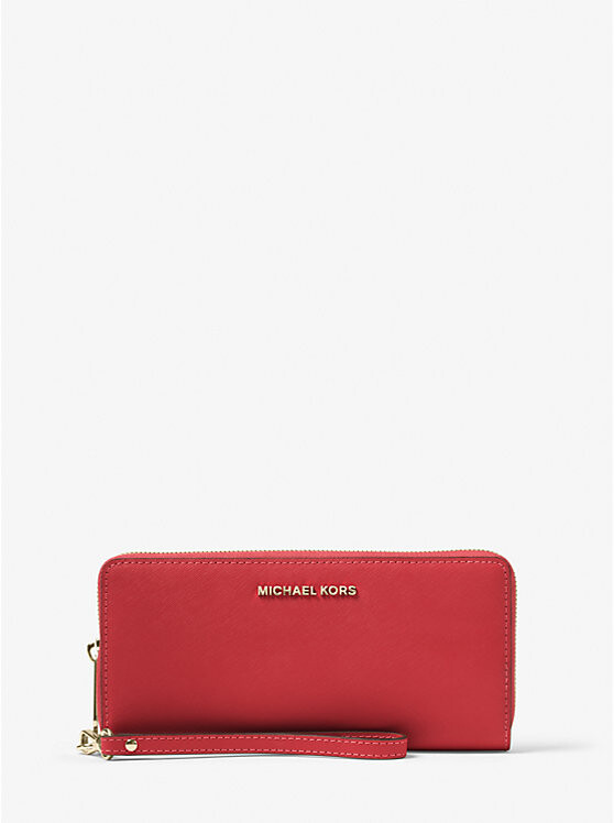 

Кожаный континентальный браслет Michael Kors, красный