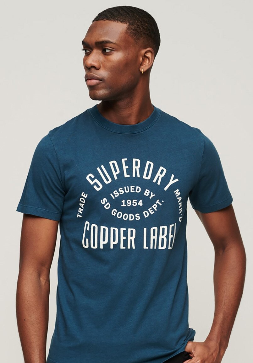 

Футболка с принтом Superdry, синий