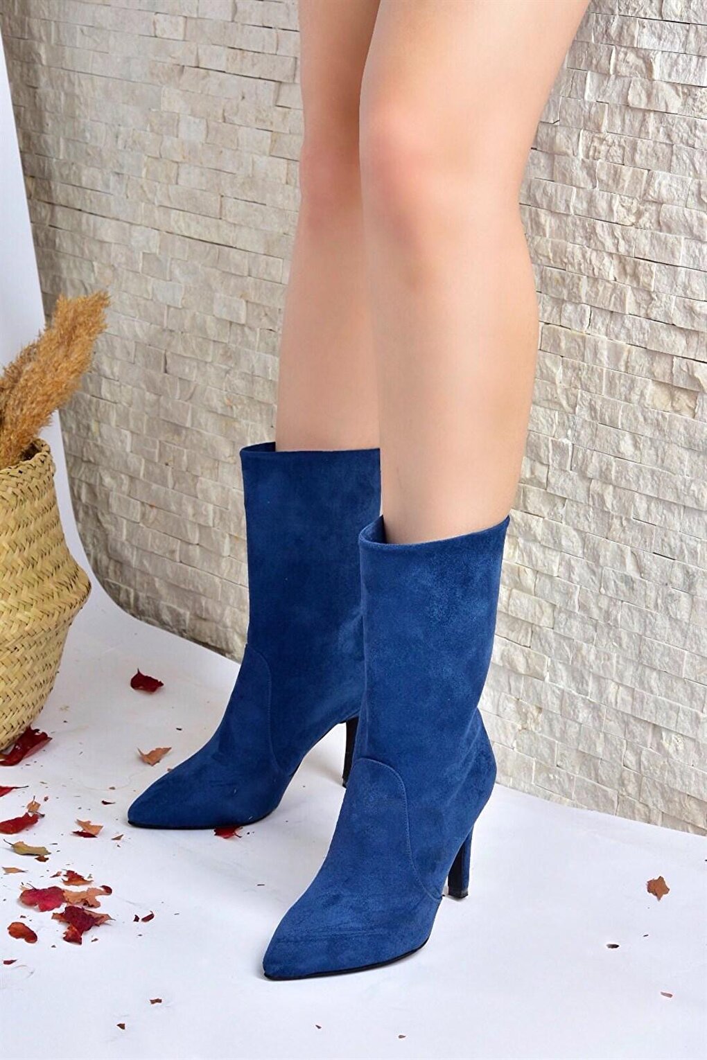 L4048913 Темно-синие женские ботинки Fox Shoes