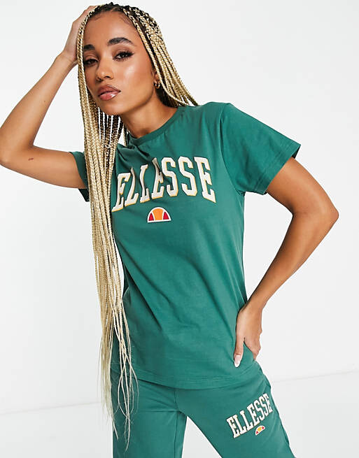 

Зеленая футболка с логотипом ellesse Collegiate, Зеленый