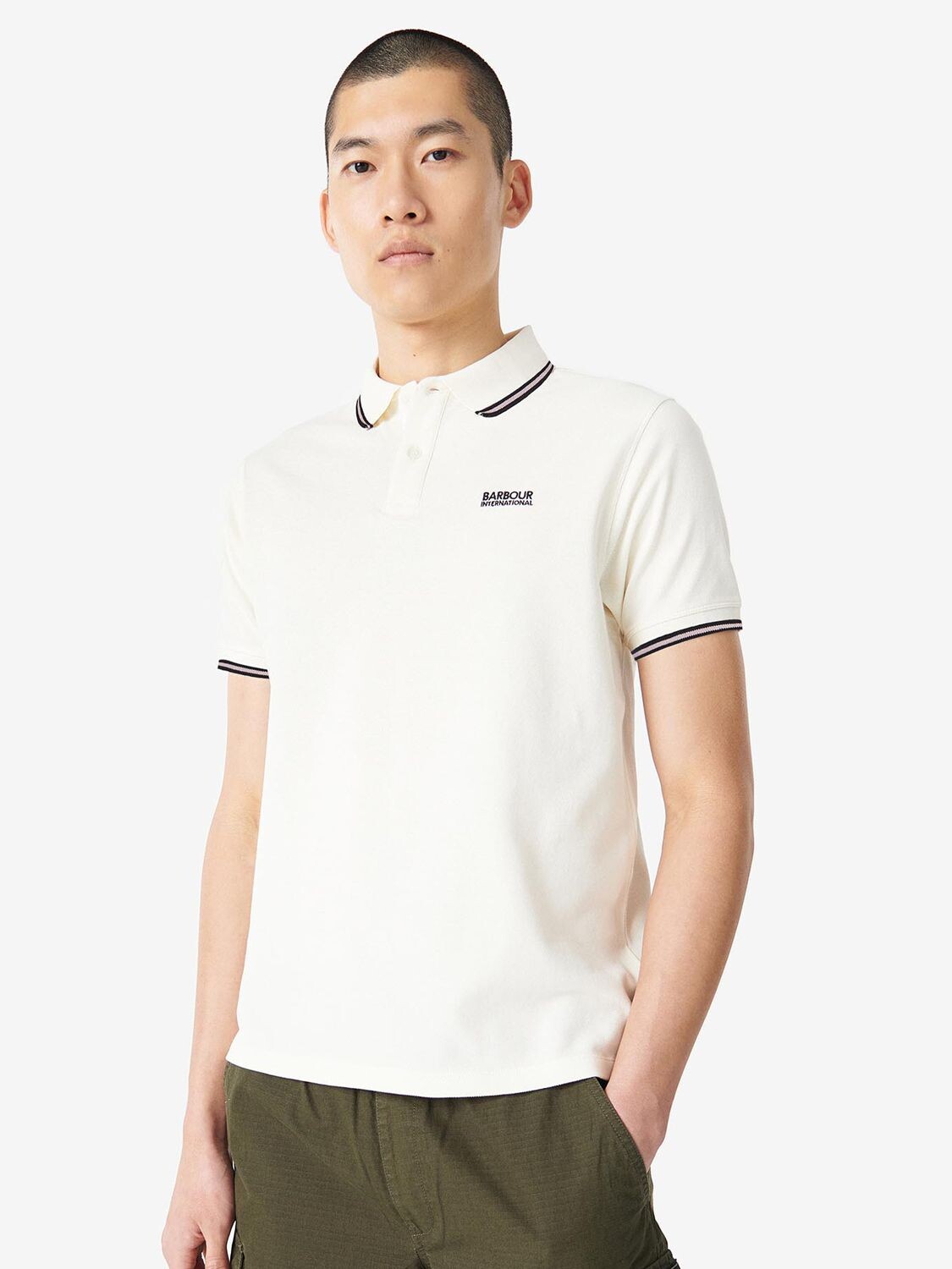

Рубашка-поло Barbour International Rider Tipped, Whisper White