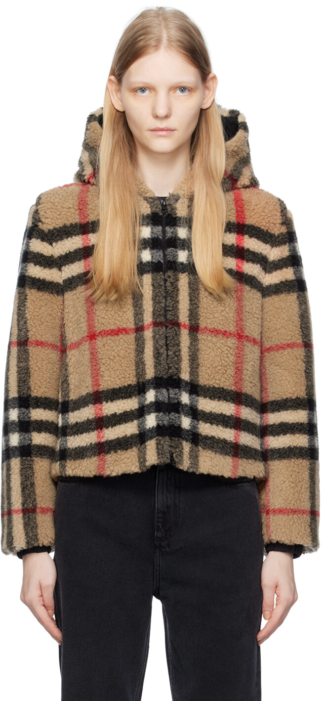

Burberry Коричневая куртка с капюшоном, Коричневый