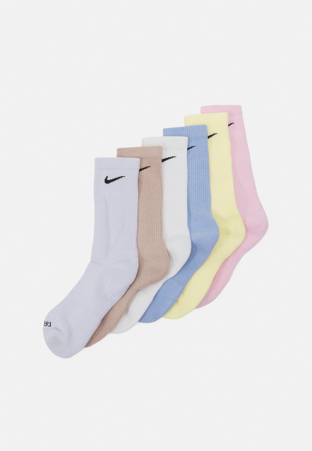 Спортивные носки EVERYDAY PLUS CUSH CREW UNISEX 6 PACK Nike, цвет cobalt bliss/black/citron tint/pinkfoam bliss v2 black