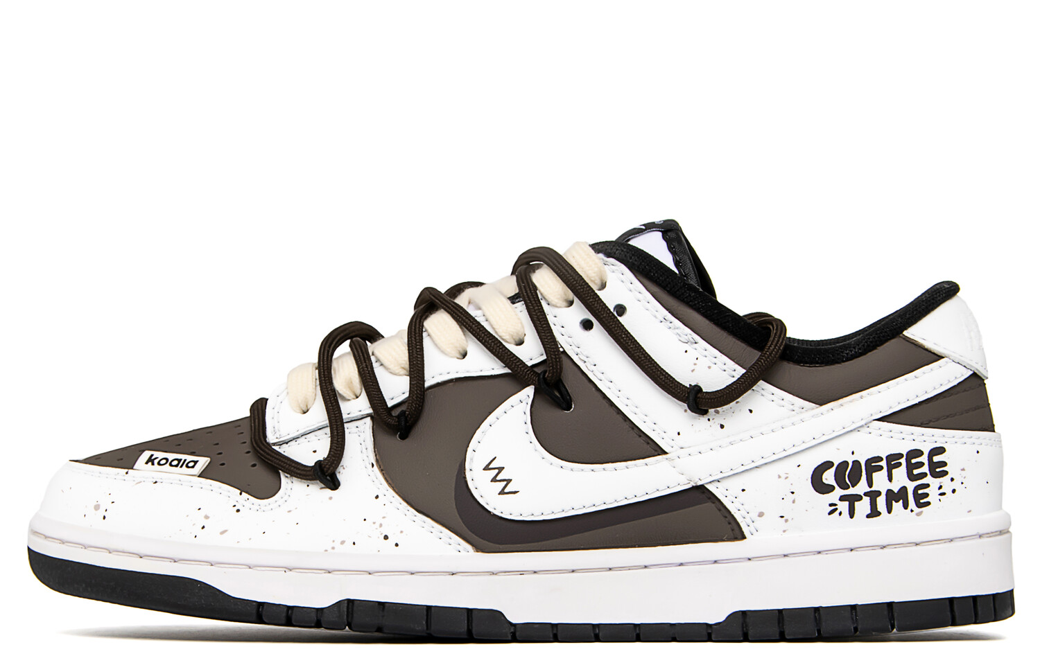 

Кроссовки Nike Dunk Skateboarding Shoes Men Low-top Brown/White, цвет Caramel