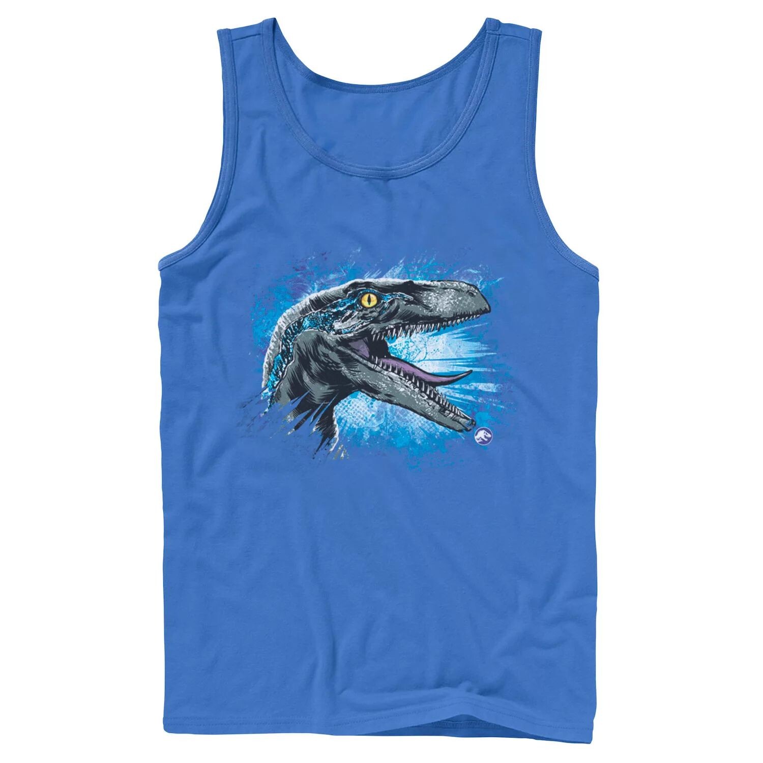

Мужская синяя майка Jurassic World Raptor Splatter Licensed Character