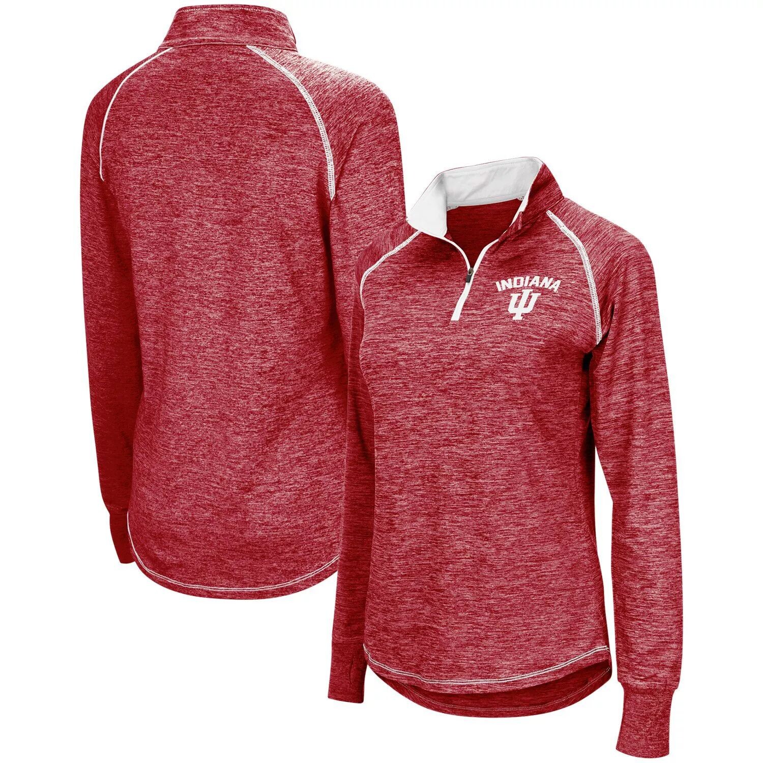 

Женская куртка Colosseum Crimson Indiana Hoosiers Bikram с молнией четверть четверти Colosseum