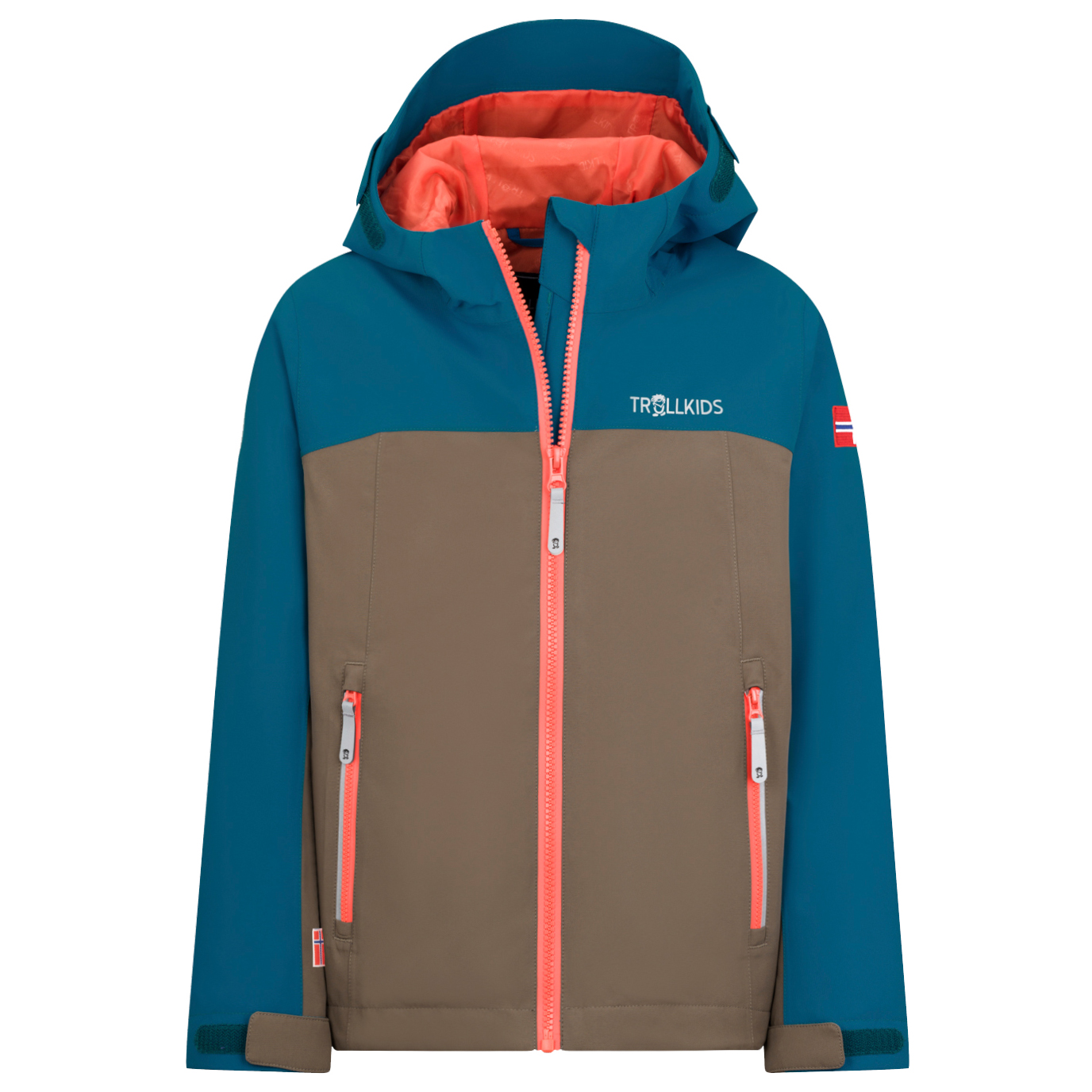 Дождевик Trollkids Kid's Telemark, цвет Atlantic Blue/Mocca Brown/Glow Orange ihsahn ihsahn telemark