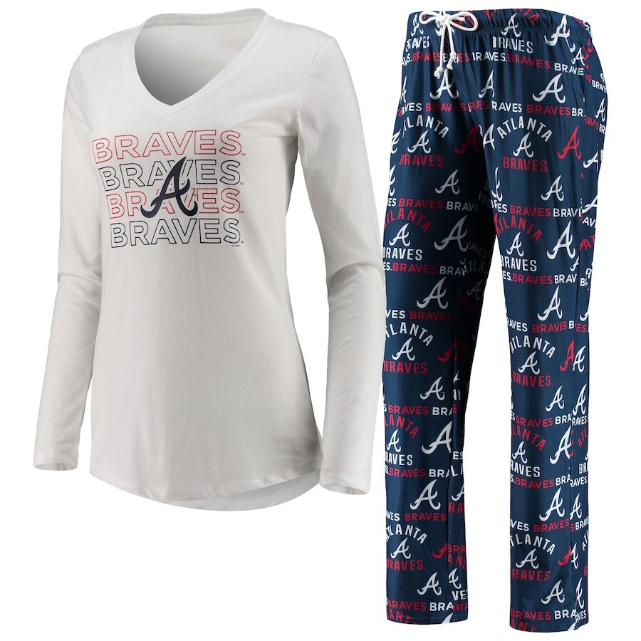 

Пижамный комплект Concepts Sport Atlanta Braves, белый