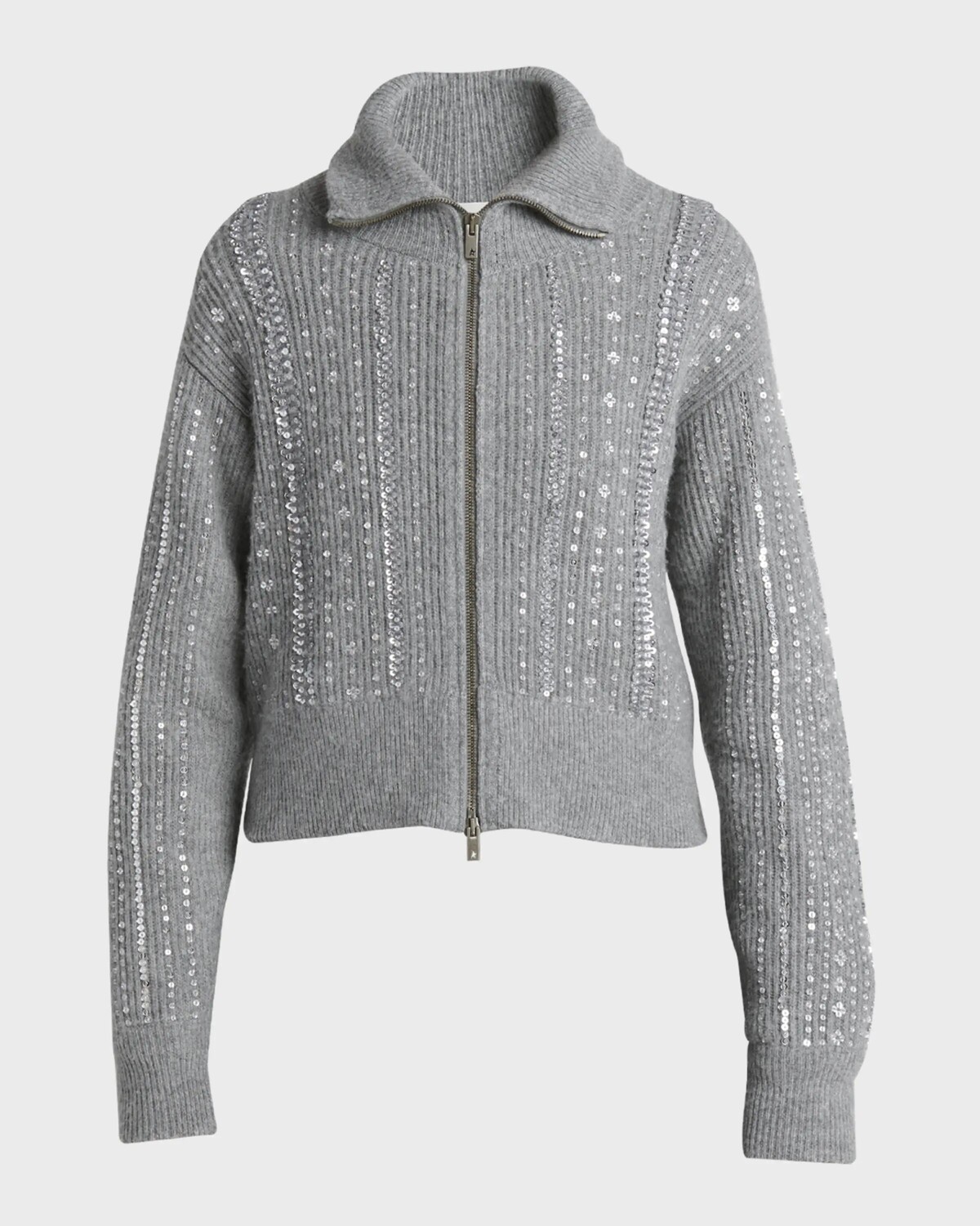 

Свитер на молнии с пайетками Journey Golden Goose, цвет Grey Melange