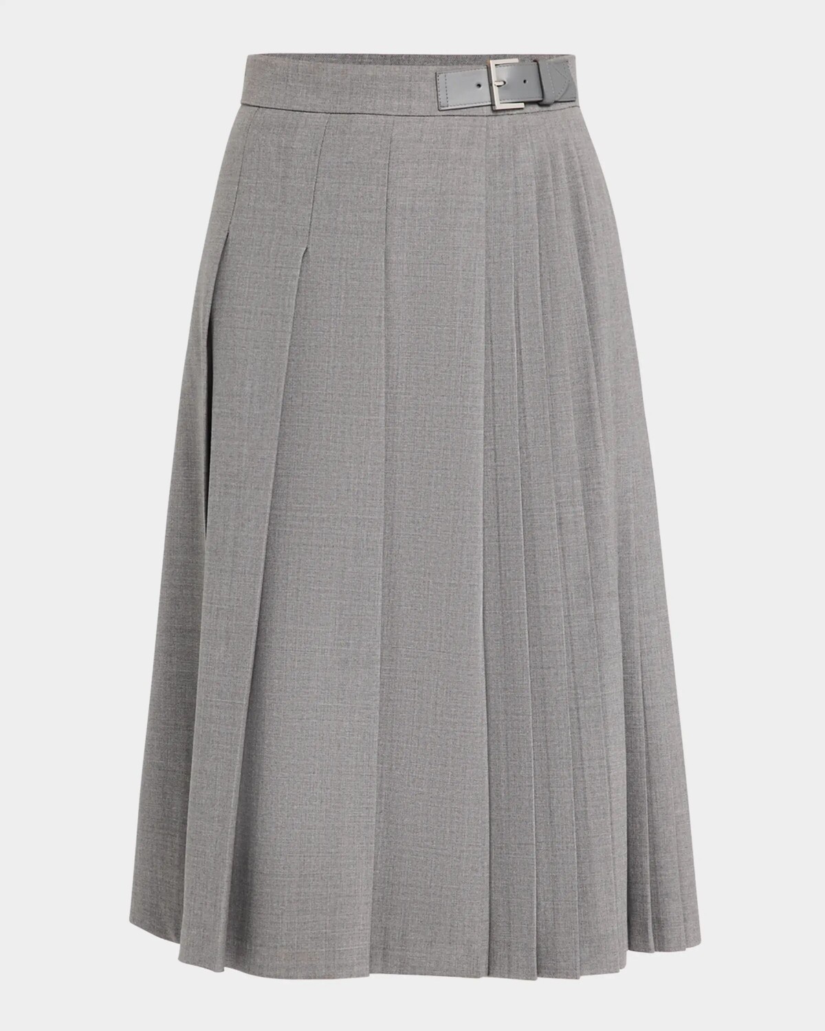 

Плиссированная юбка-миди с пряжками Estella Max Mara Studio, цвет Medium Grey