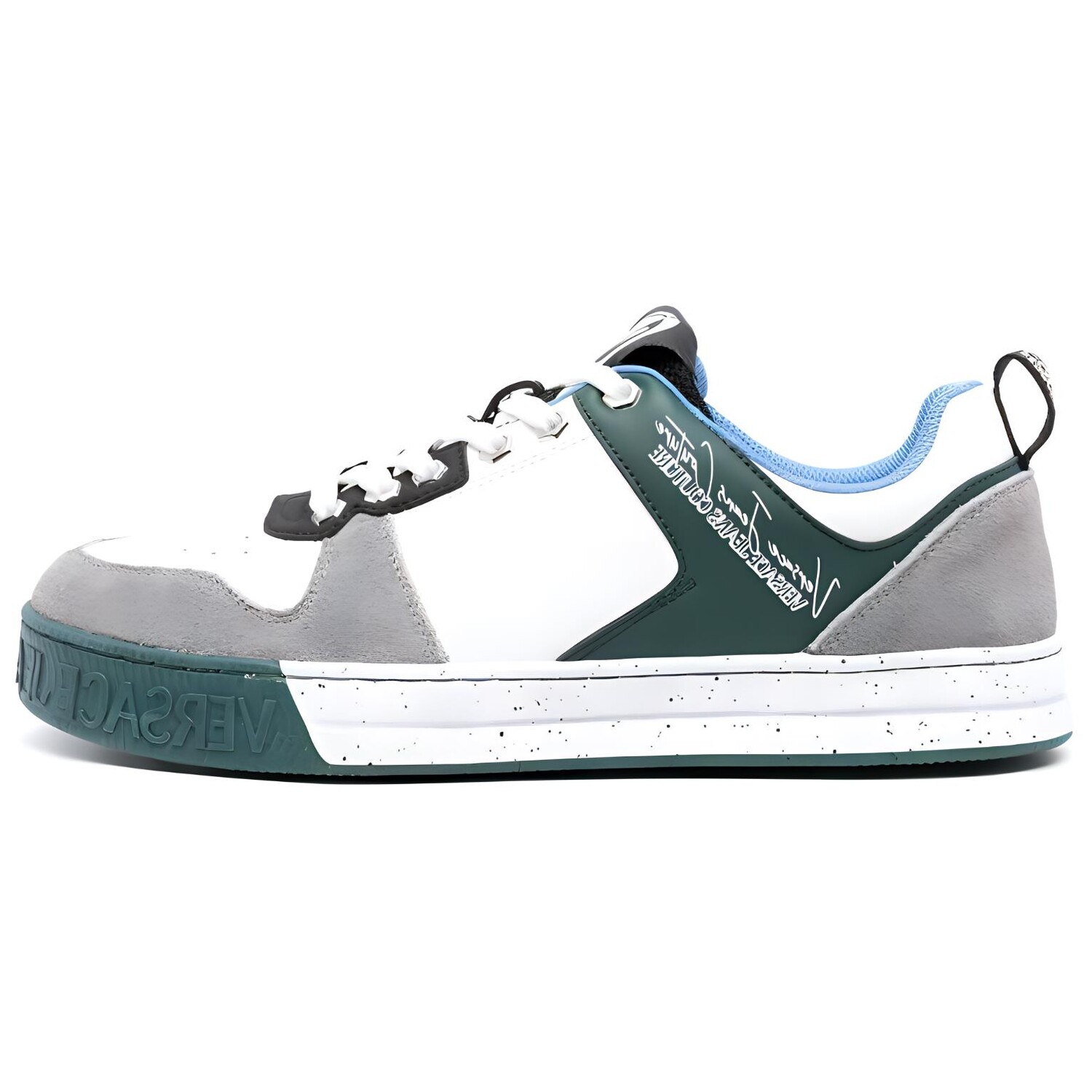 

Кроссовки VERSACE JEANS Skateboarding Shoes Men Low-top White/Gray/Green, белый/серый/зеленый