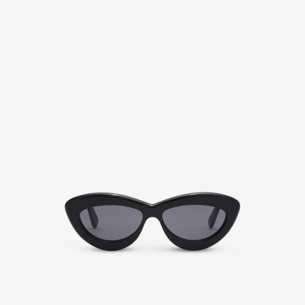 G736270X14 солнцезащитные очки из ацетата с кошачьим глазом и логотипом Loewe, черный подвеска с розовым кошачьим глазом греческий позолота с родированием