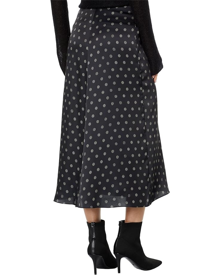 

Юбка Vince Sun Dot Draped Slip Skirt, черный