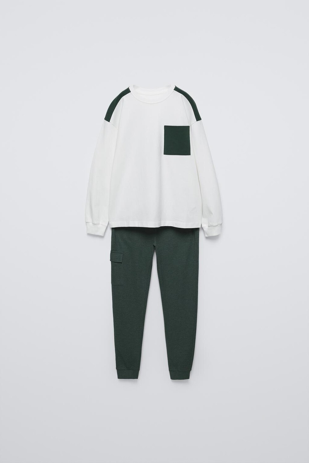 

пижама с горным принтом ZARA, зеленый