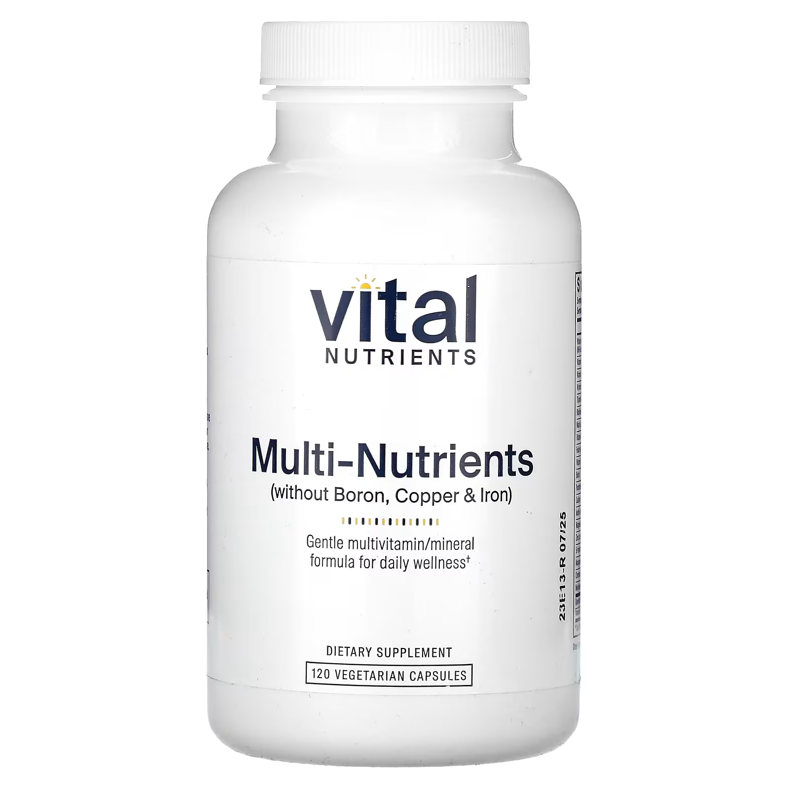 Мультипитательные вещества Vital Nutrients без бора, меди и железа, 120 капсул