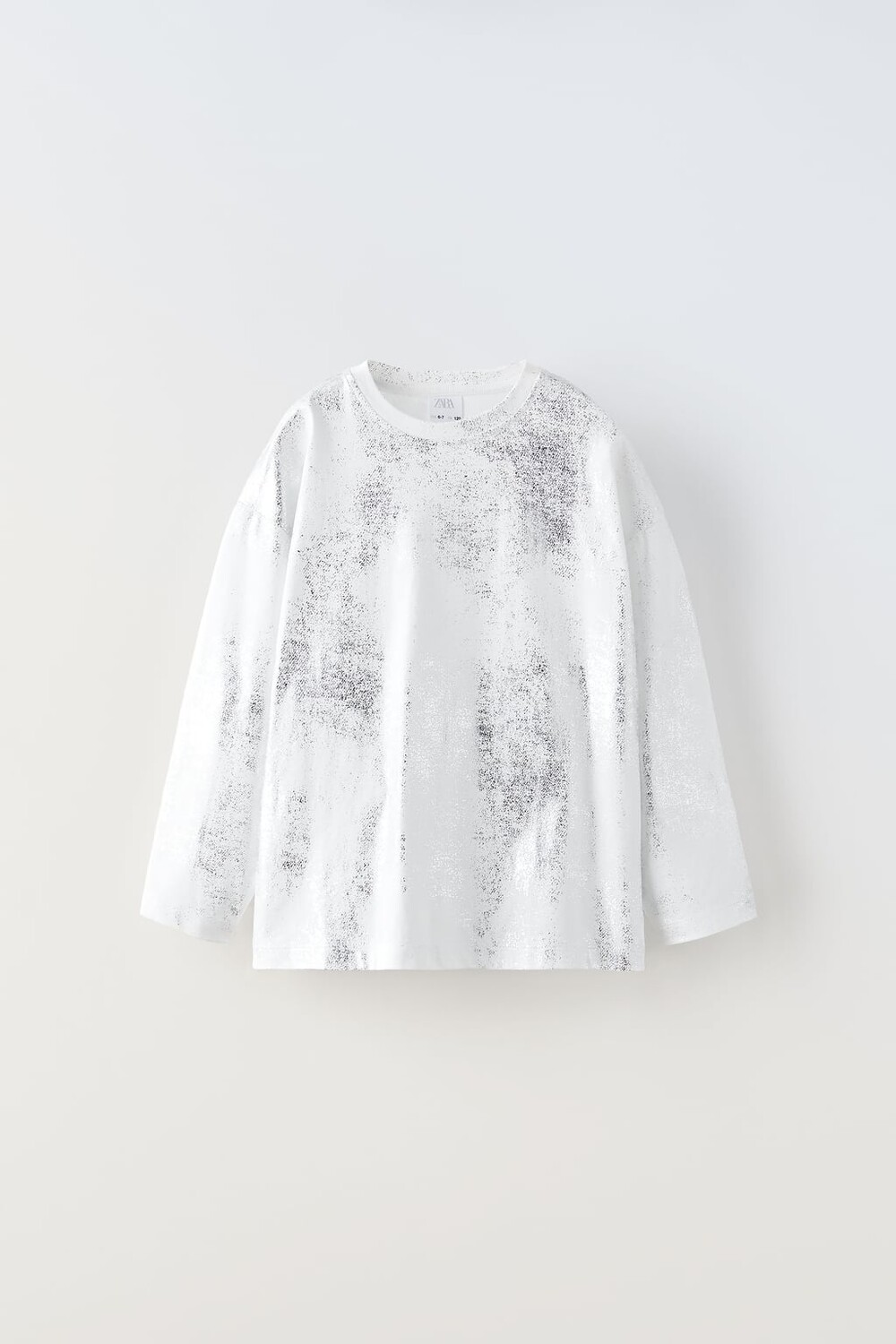 

Футболка из фольги ZARA, белый