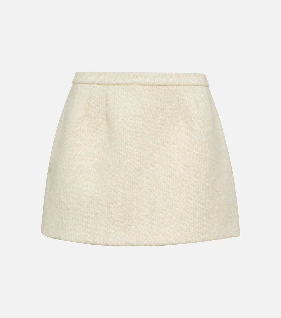 

Мини-юбка из шерсти и мохера REDVALENTINO, белый