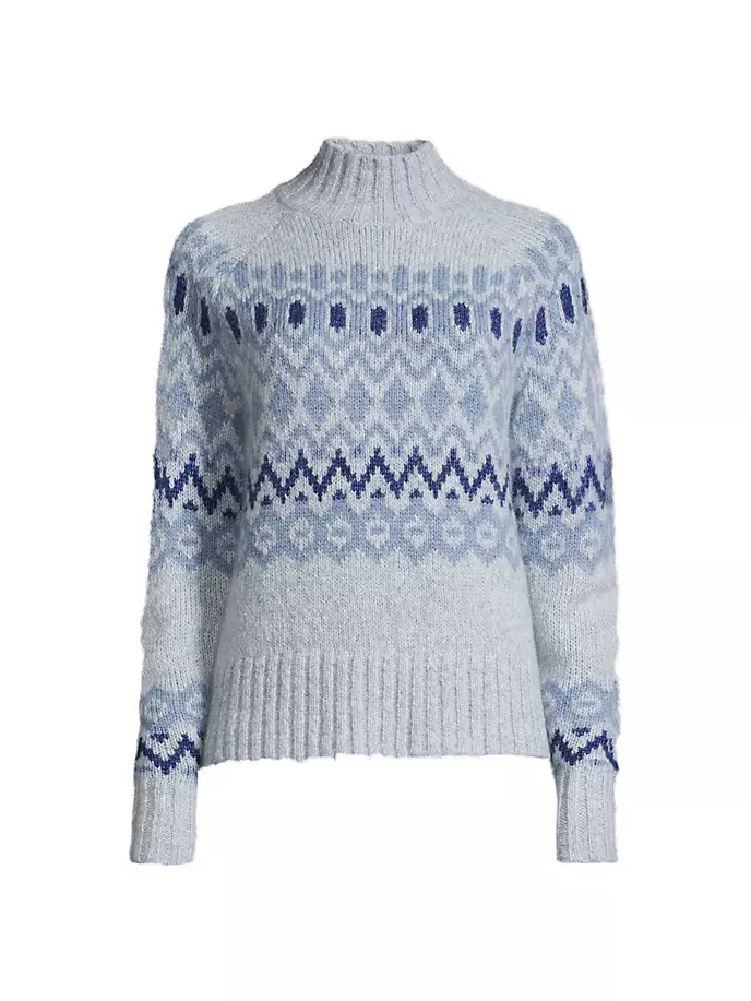 

Свитер с высоким воротником из смесовой шерсти в стиле Fair Isle Vineyard Vines, цвет jake blue