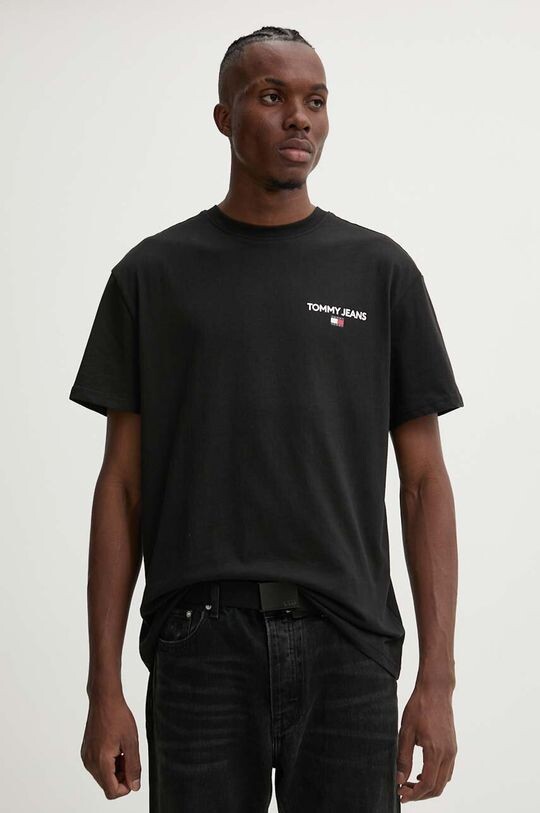 

Хлопковая футболка Tommy Jeans, черный