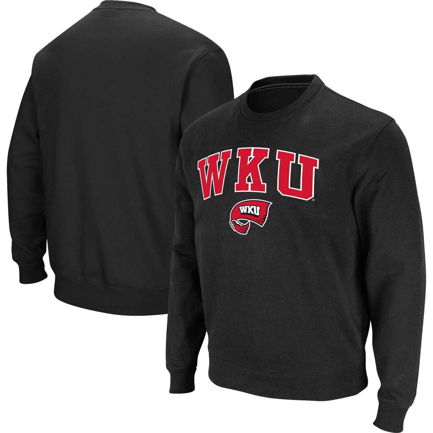 Мужской черный пуловер с логотипом Western Kentucky Hilltoppers с капюшоном и свитшотом Colosseum colosseum мужская красная футболка поло western kentucky hilltoppers