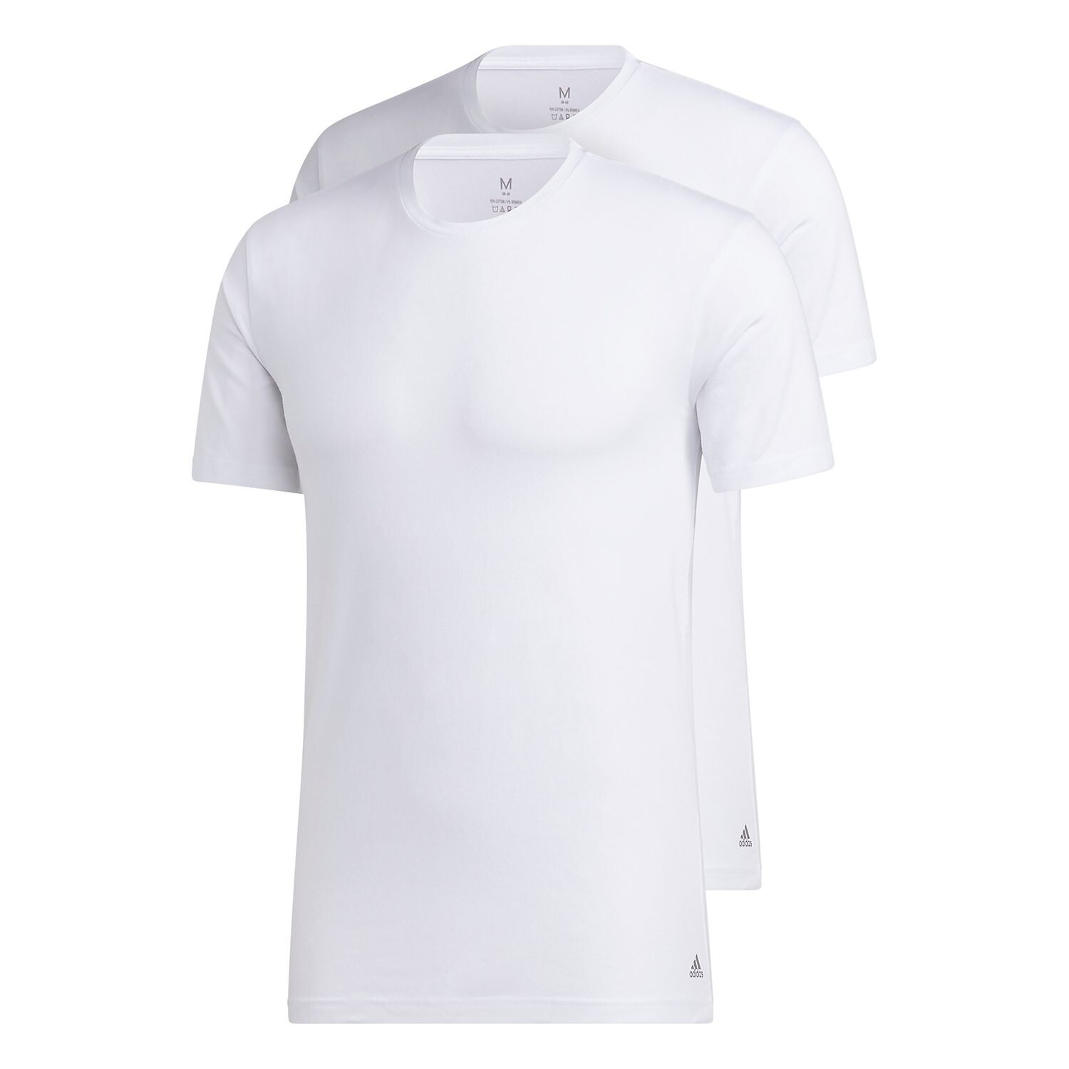 

Мужские футболки adidas из 2 пар эластичных хлопковых футболок с круглым вырезом