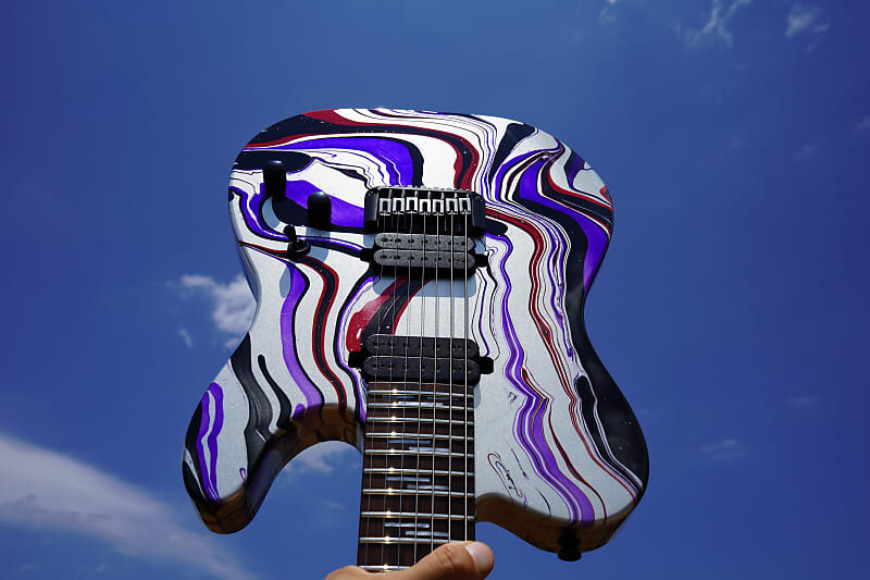 

Электрогитара Schecter USA Custom Shop PT-7 Silver Swirl 7-String w/ Case