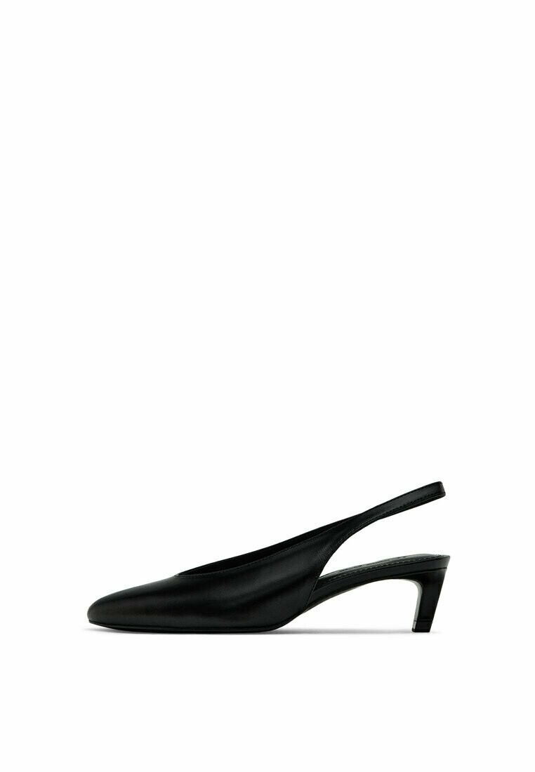 

Туфли Round Toe Slingback Heeled Massimo Dutti, черный