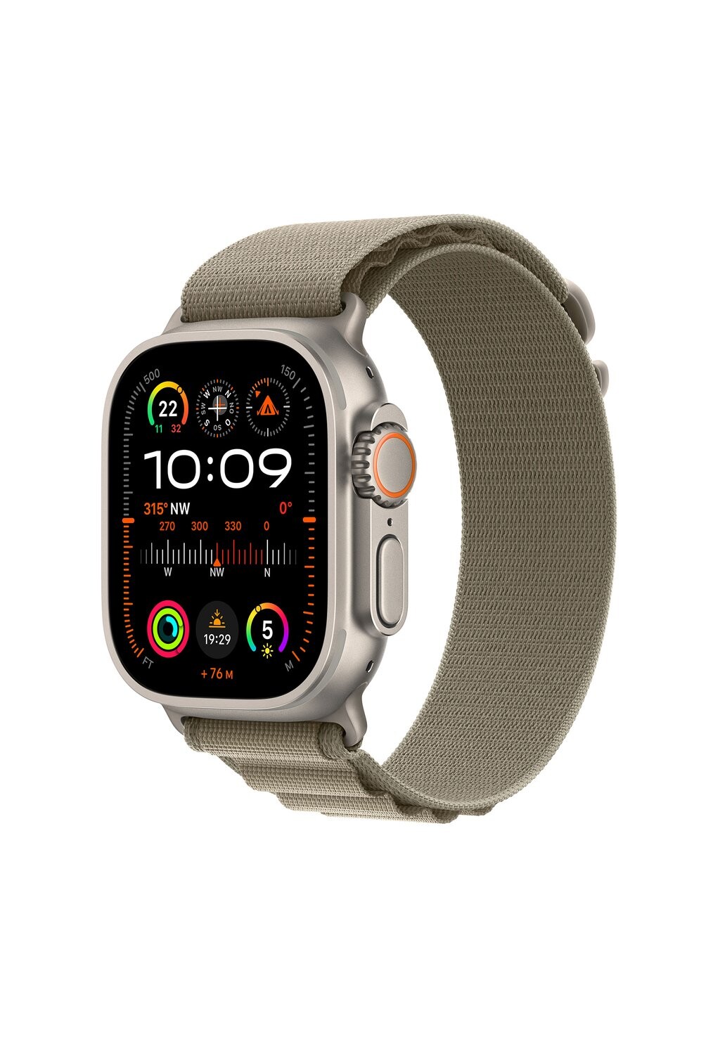 

Умные часы APPLE WATCH ULTRA 2 GPS + CELLULAR 49MM LARGE, цвет titanium case/olive alpine loop
