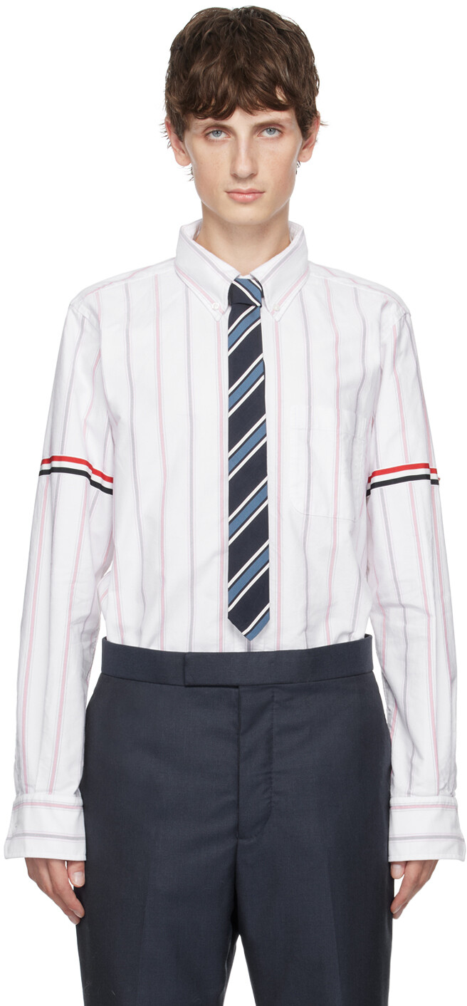 

Белая рубашка с повязкой Thom Browne