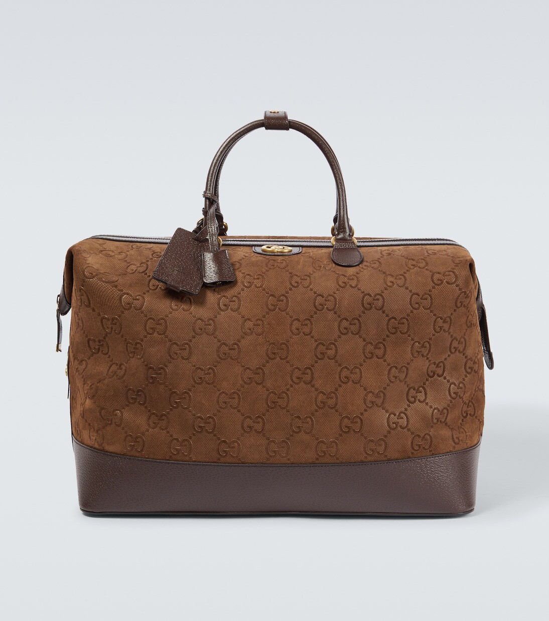 

Замшевая спортивная сумка gg Gucci, коричневый
