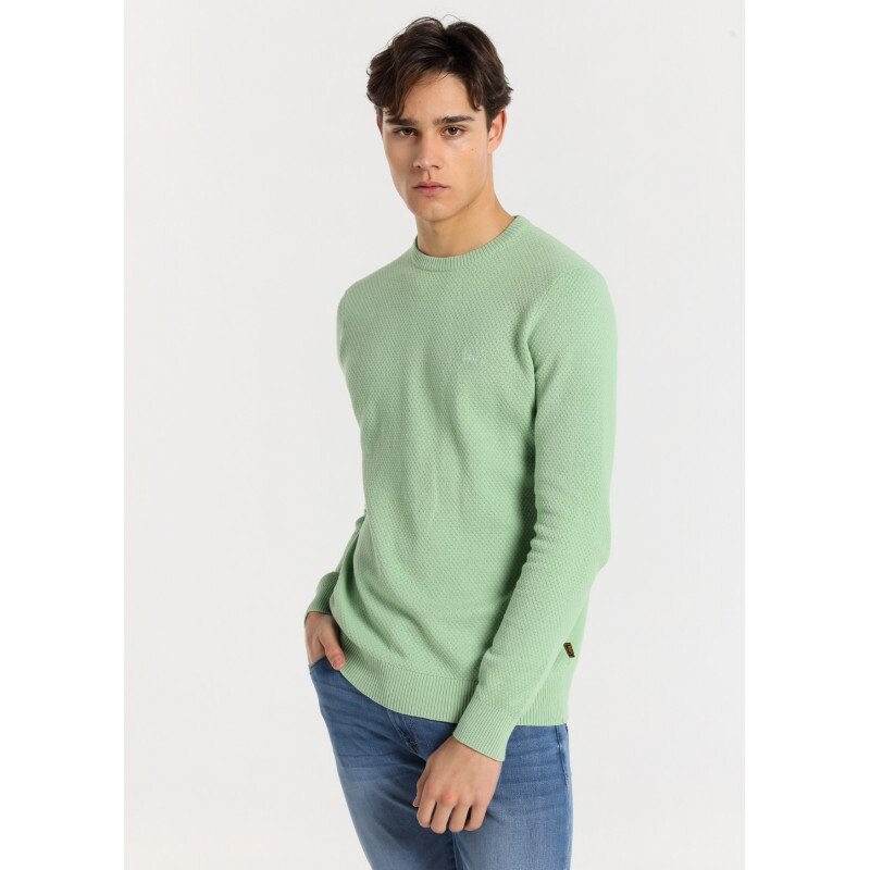 

Свитер Lois Jeans 137979-17658-3903-471 Round Neck, зеленый