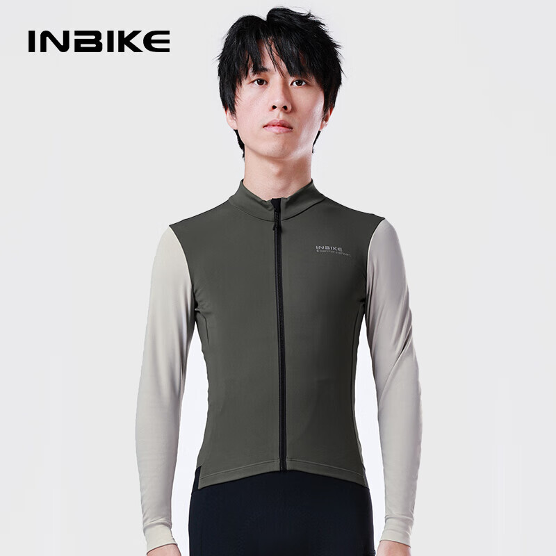

INBIKE флисовая теплая велосипедная одежда для мужчин и женщин осенью и зимой, а также флисовые теплые дорожные велосипедные топы с длинными рукавами Green Rock L
