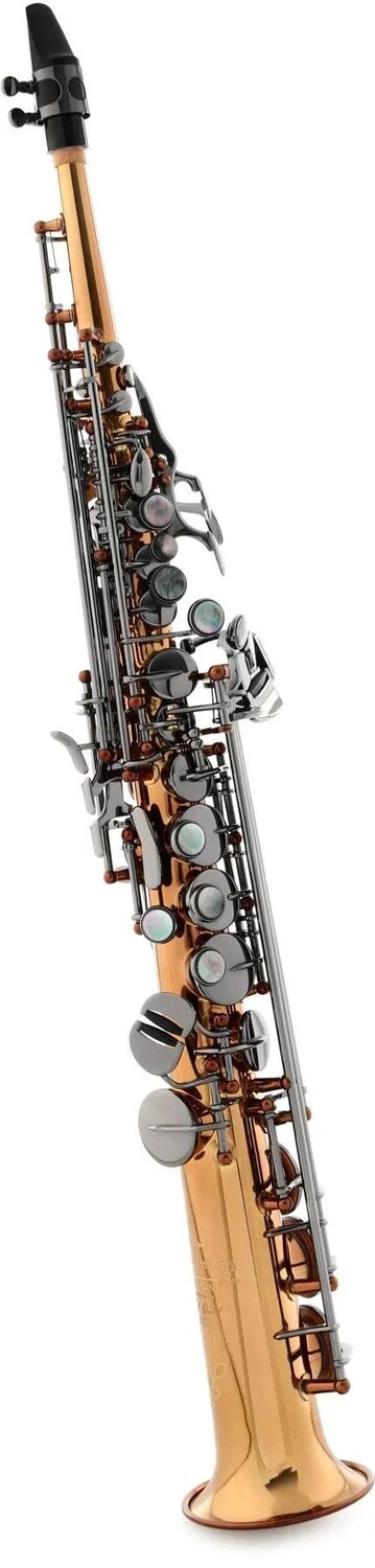

Growling Sax Origin Gen 3 Soprano Sax — прямой — коричневое золото и черный никель