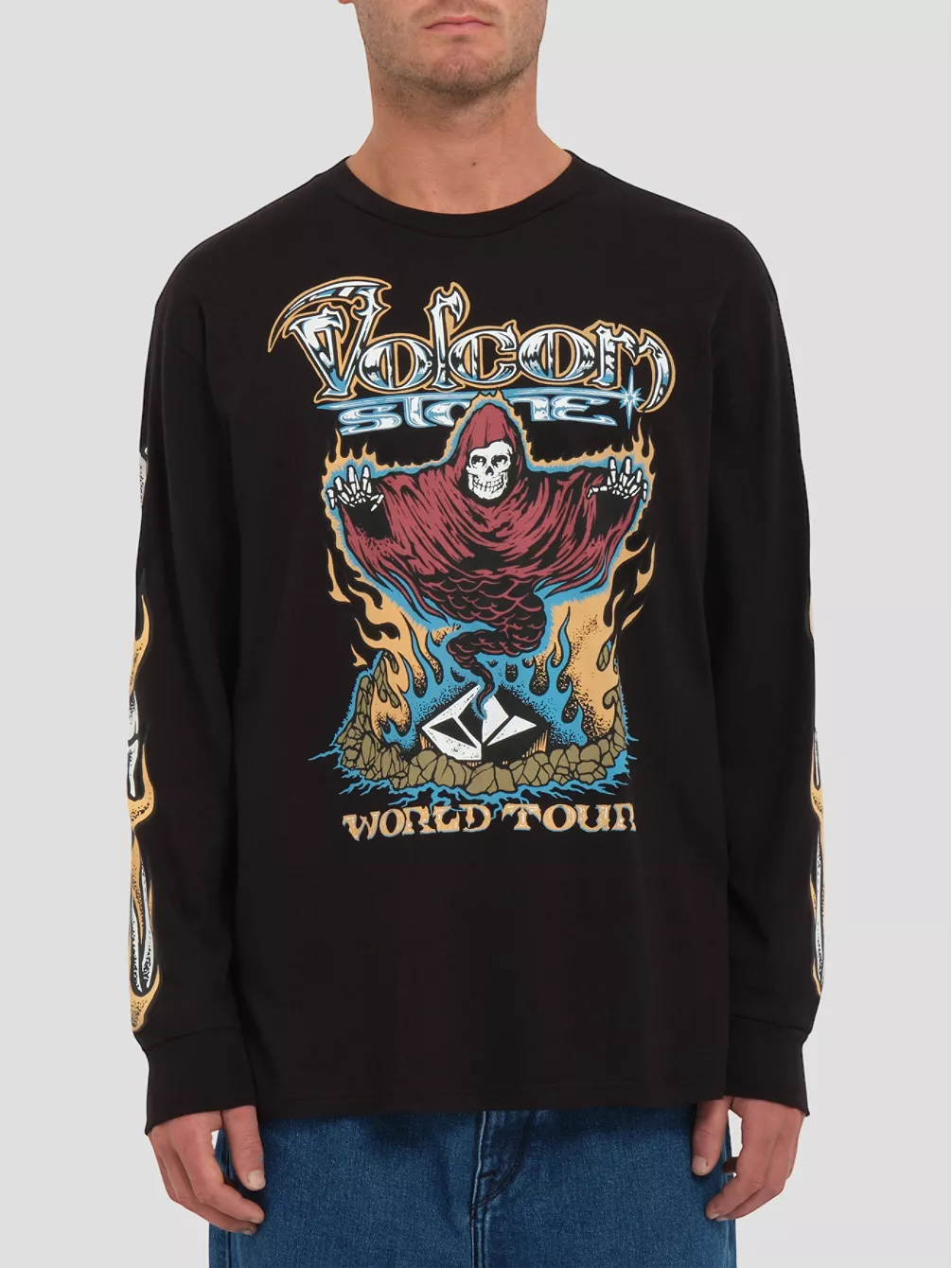 

Каменный призрак с длинным рукавом Volcom, черный